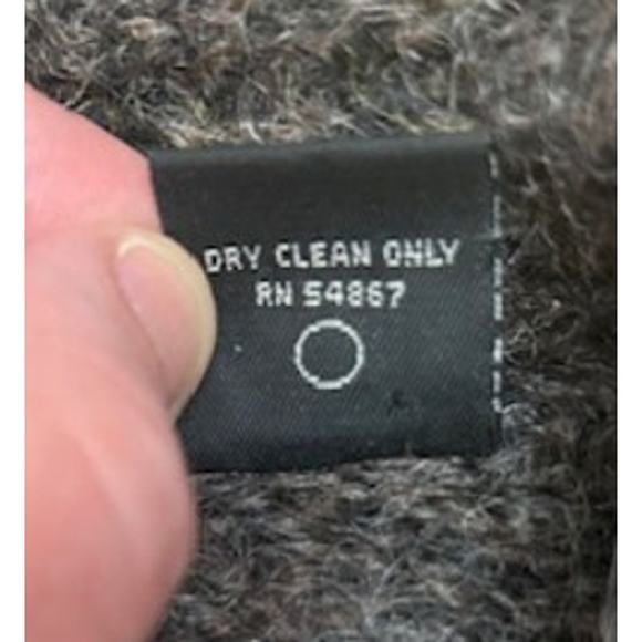 Express Wool Mohair Blend Gray Cardigan Sweater Shawl Collar Long Sleeve Size L - Picture 11 of 11